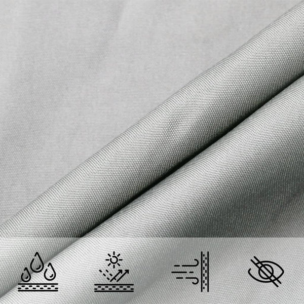 Hellgraues Sonnensegel Wallington 5x5 m (100% Oxford-Polyester)