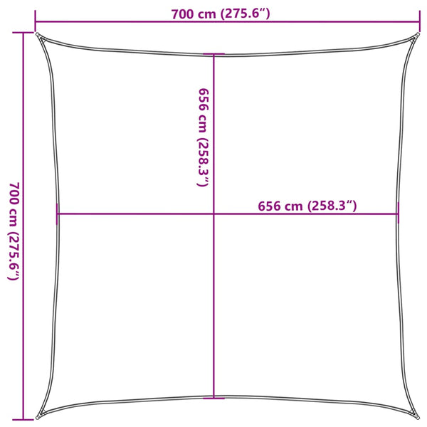 Sonnensegel Sand Wallington 7x7 m (100% Oxford-Polyester)