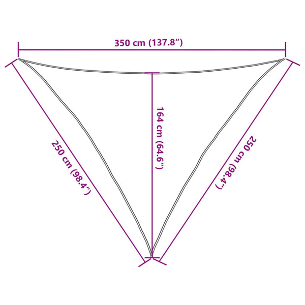 Hellgraues Sonnensegel Nicalaie 2,5x2,5x3,5 m (100% Oxford-Polyester)
