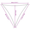 Hellgraues Sonnensegel Nicalaie 3x3x3 m (100 % Oxford-Polyester)