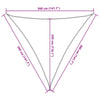Hellgraues Sonnensegel Nicalaie 3,6x3,6x3,6 m (100% Oxford-Polyester)