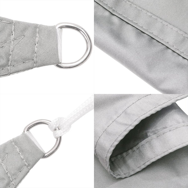 Hellgraues Sonnensegel Nicalaie 3x4x5 m (100% Oxford-Polyester)