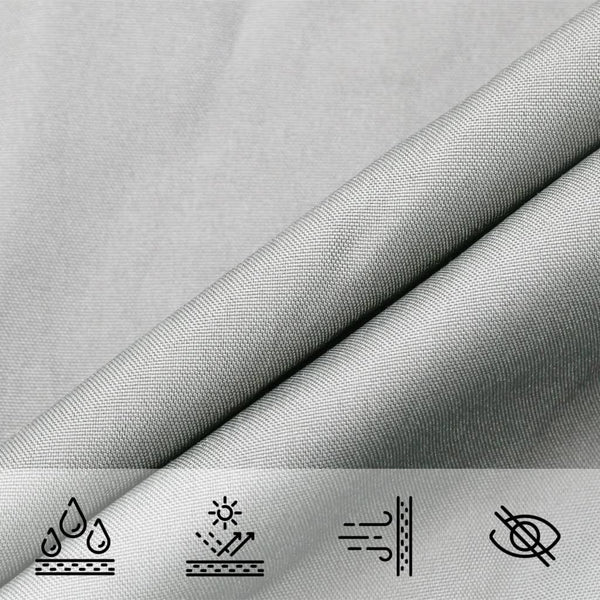 Hellgraues Sonnensegel Nicalaie 3x4x5 m (100% Oxford-Polyester)
