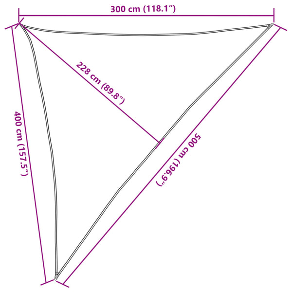 Hellgraues Sonnensegel Nicalaie 3x4x5 m (100% Oxford-Polyester)