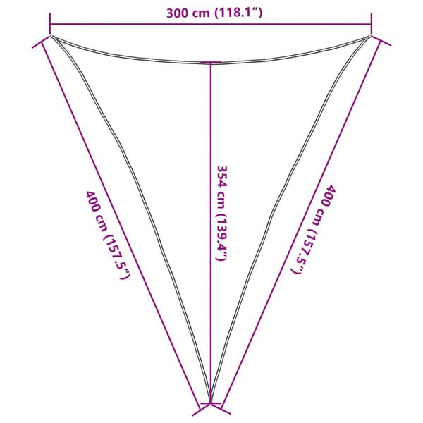 Hellgraues Sonnensegel Nicalaie 3x4x4 m (100 % Oxford-Polyester)