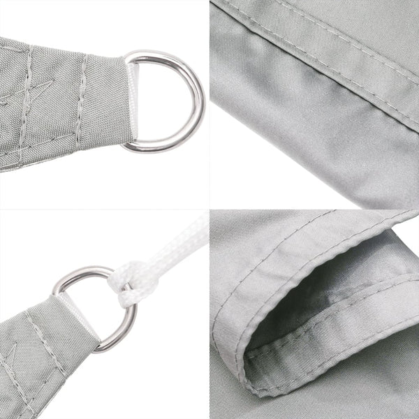 Hellgraues Sonnensegel Nicalaie 3,5x3,5x4,9 m (100% Oxford-Polyester)