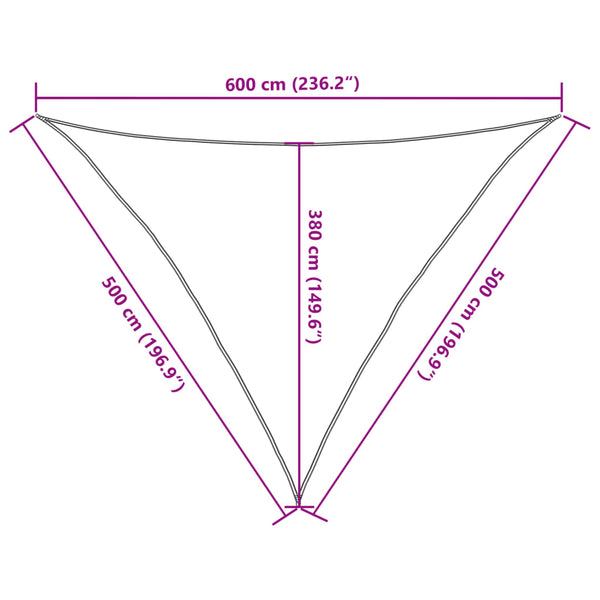 Hellgraues Sonnensegel Nicalaie 5x5x6 m (100 % Oxford Polyester)