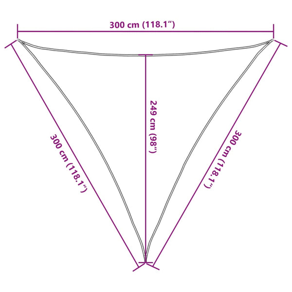 Sonnensegel Nicalaie Sand 3x3x3 m (100% Oxford-Polyester)