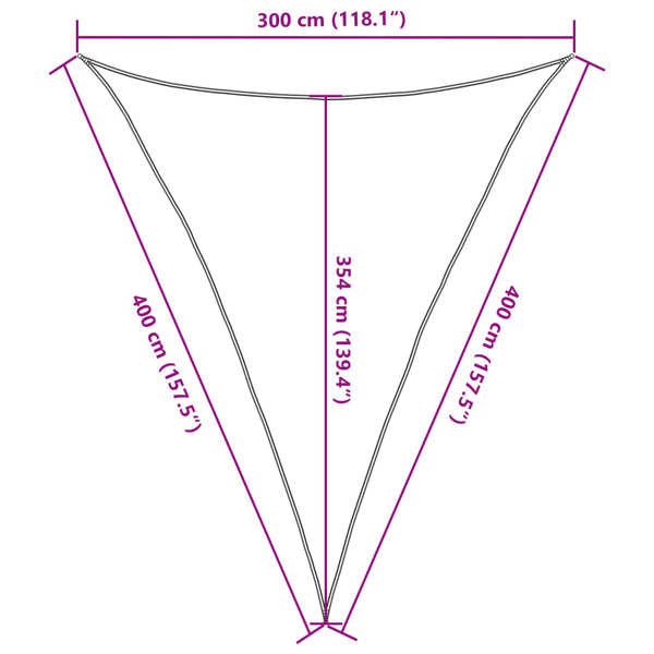 Hiekka aurinkopurje Nicalaie 3x4x4 m (100% oxford polyesteri)
