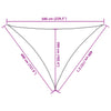 Sonnensegel Nicalaie Sand 4x4x5,8 m (100 % Oxford-Polyester)