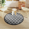 Ø120cm schwarzer Outdoorteppich Marianovici (pp)