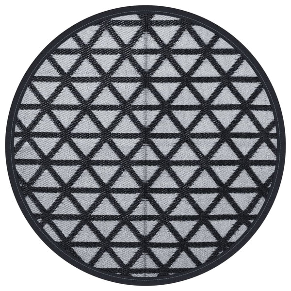 Schwarzer Outdoor-Teppich ARAKIL Ø160 cm PP