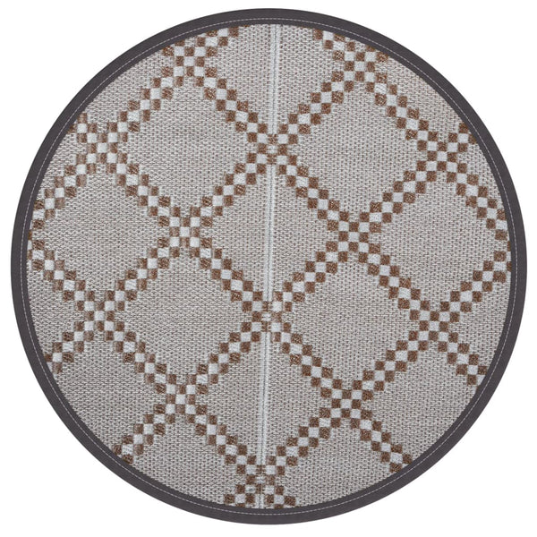 Ø160cm brauner Outdoorteppich Marianovici (pp)