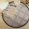 Ø160cm brauner Outdoorteppich Marianovici (pp)