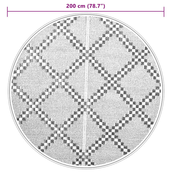 Brauner Outdoor-Teppich Marianovici Ø200cm (pp)