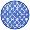 Blauer und weißer Outdoor-Teppich Marianovici Ø200cm (pp)