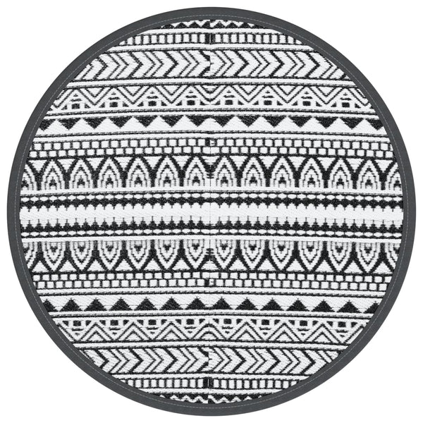 ARA-KIL Outdoor-Teppich schwarz Ø160 cm PP