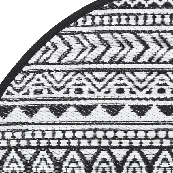 ARA-KIL Outdoor-Teppich schwarz Ø160 cm PP