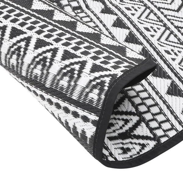 ARA-KIL Outdoor-Teppich schwarz Ø160 cm PP