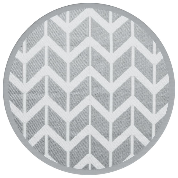 Marianovici grauer Outdoor-Teppich Ø120cm (pp)