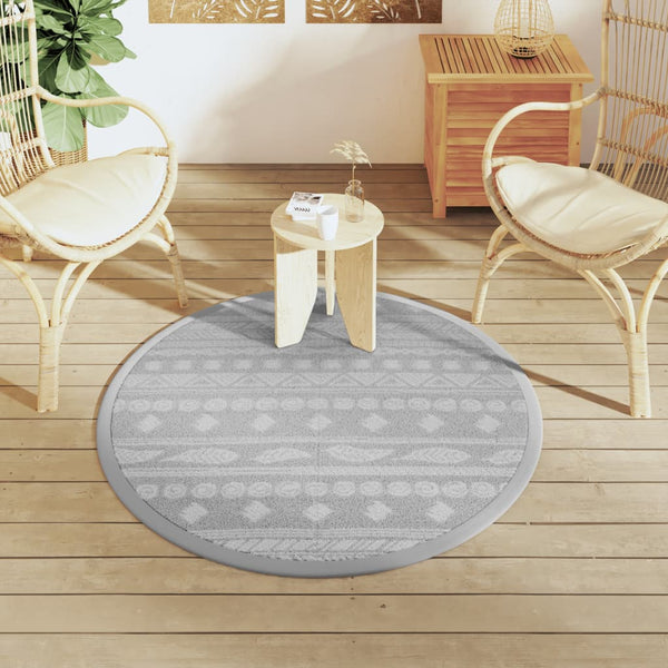 Outdoor-Teppich grau ARAKIL Ø120 cm PP