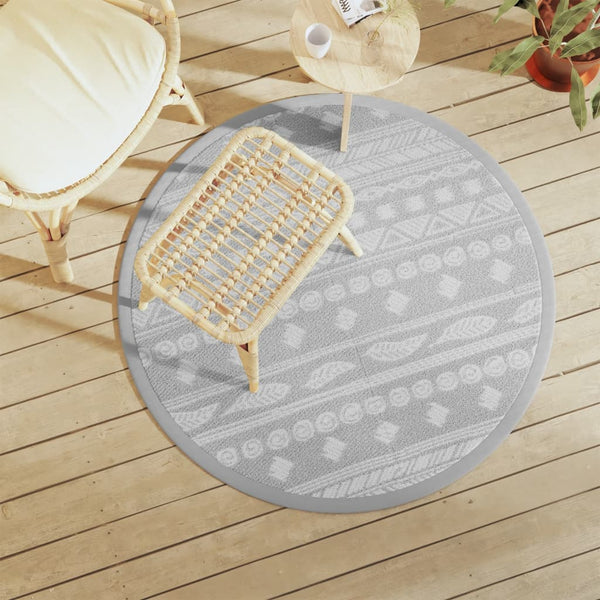 Outdoor-Teppich grau ARAKIL Ø120 cm PP