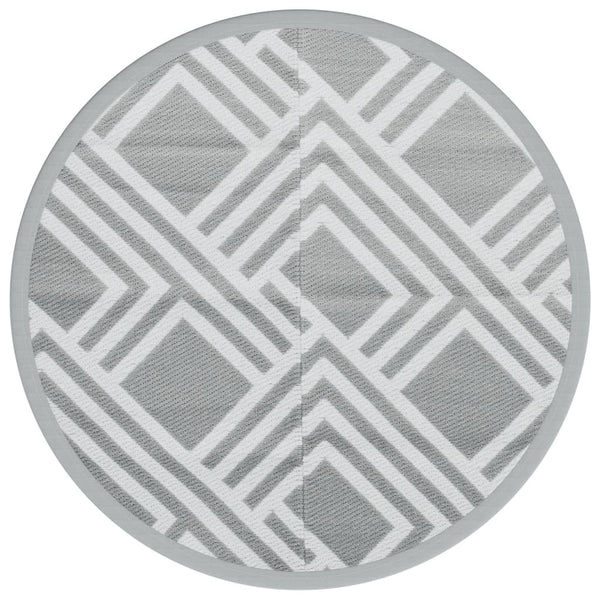 ARA KIL grau Ø120 cm PP Outdoor-Teppich