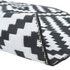 ARA KIL Outdoorteppich Schwarz und Weiß Ø200 cm PP