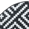 ARA KIL Outdoorteppich Schwarz und Weiß Ø200 cm PP