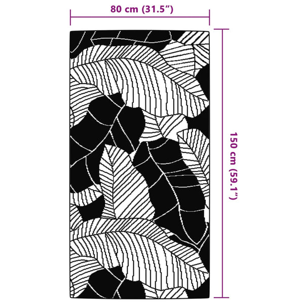 80x150cm Marianovici Outdoor-Teppich Grün (PP)