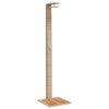 Beige Außendusche Davidson 50x55x224cm (Polyrattan und Akazienholz)