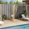 Beige Außendusche Davidson 50x55x224cm (Polyrattan und Akazienholz)