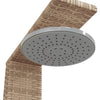 Beige Außendusche Davidson 50x55x224cm (Polyrattan und Akazienholz)