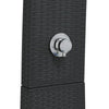 Schwarze Außendusche Obrejan 55x60x224cm (Polyrattan und Akazienholz)