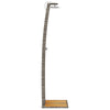 Graue Außendusche Obrejan 55x60x224cm (Polyrattan und Akazienholz)