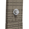 Graue Außendusche Obrejan 55x60x224cm (Polyrattan und Akazienholz)