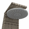 Graue Außendusche Obrejan 55x60x224cm (Polyrattan und Akazienholz)