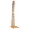 Beige Außendusche Obrejan 55x60x224cm (Polyrattan und Akazienholz)
