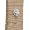 Beige Außendusche Obrejan 55x60x224cm (Polyrattan und Akazienholz)