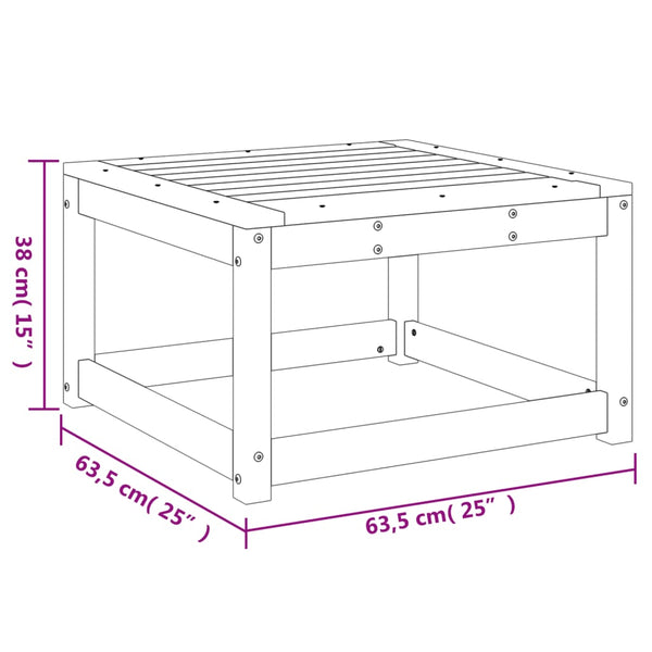 Weißer Outdoor-Hocker Gerivdehi (Kiefer)