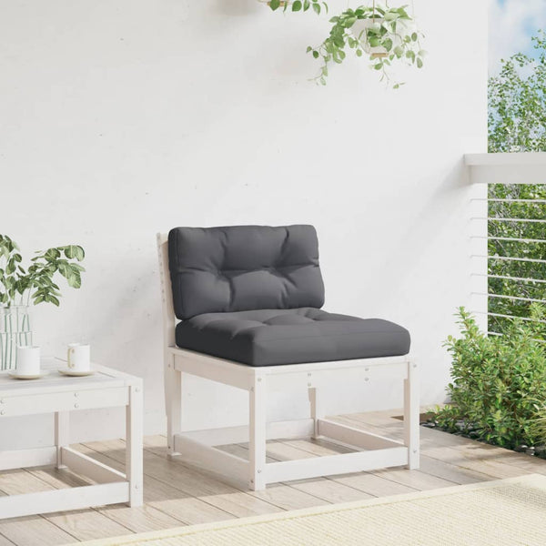 Weißes Gartensofa mit Kissen Nedelka (Kiefer)