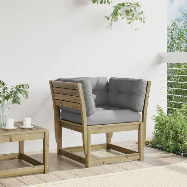 Gartensessel Juja (Kissen imprägniertes Kiefernholz)