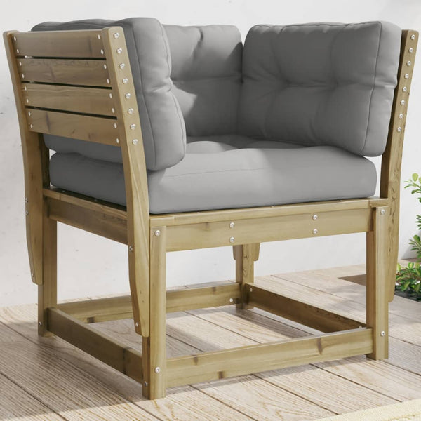 Gartensessel Juja (Kissen imprägniertes Kiefernholz)