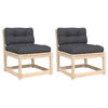Gartensofas mit Kissen Nedelka (2er-Set Kiefer)