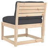 Gartensofas mit Kissen Nedelka (2er-Set Kiefer)