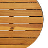 Grauer runder Beistelltisch Tavian aus Polyrattan und Holz