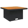 Schwarzer Gartentisch Piman 80x80x71cm (Polyrattan und Akazienholz)