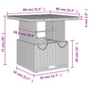 Schwarzer Gartentisch Piman 80x80x71cm (Polyrattan und Akazienholz)