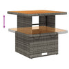 Grauer Gartentisch Piman 80x80x71cm (Polyrattan und Akazienholz)