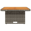 Grauer Gartentisch Piman 80x80x71cm (Polyrattan und Akazienholz)
